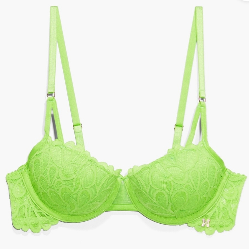 Savage x Fenty 34B Sorry not Sorry Lined blaconette bra in Kelly green